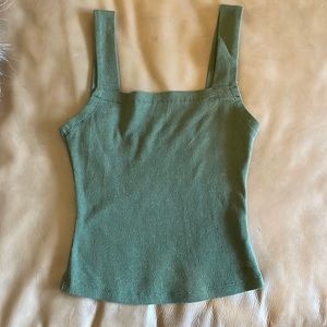 Army green tank top
